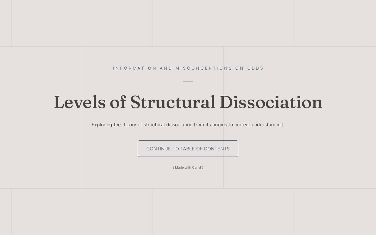 Structural Dissociation